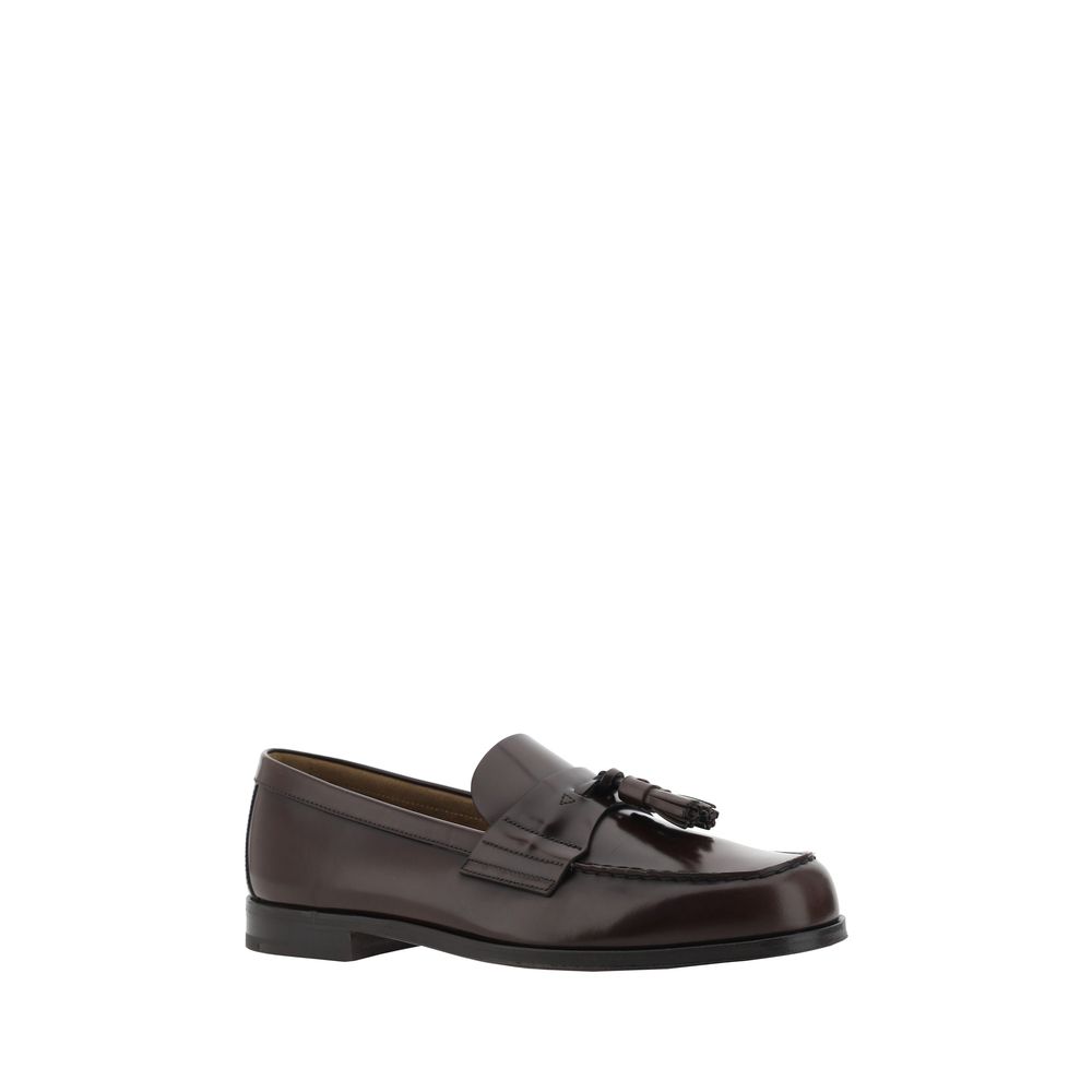 Loafers Prada à pampilles noires