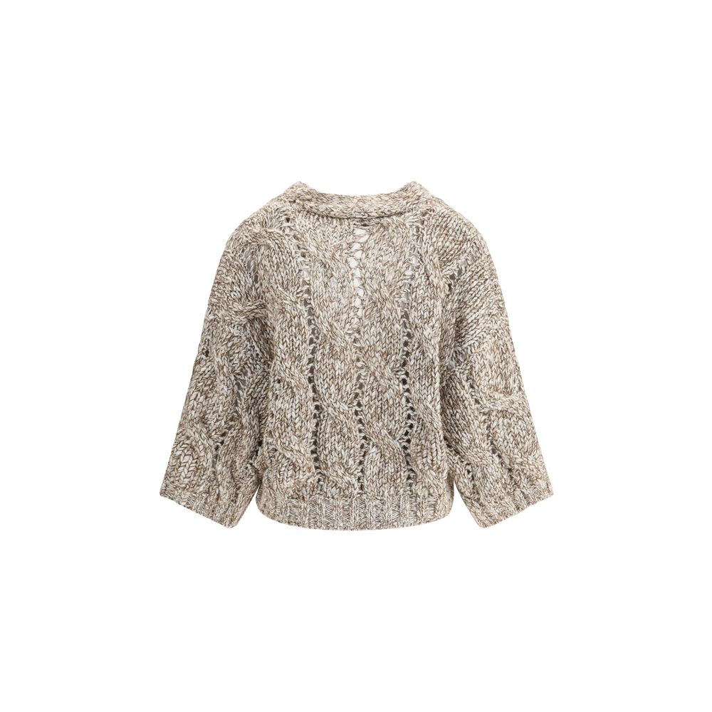 Cardigan Brunello Cucinelli Dazzling chiné beiges
