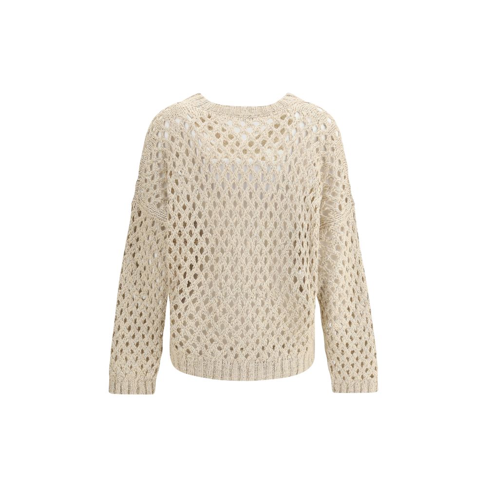 Pull Brunello Cucinelli en maille beige