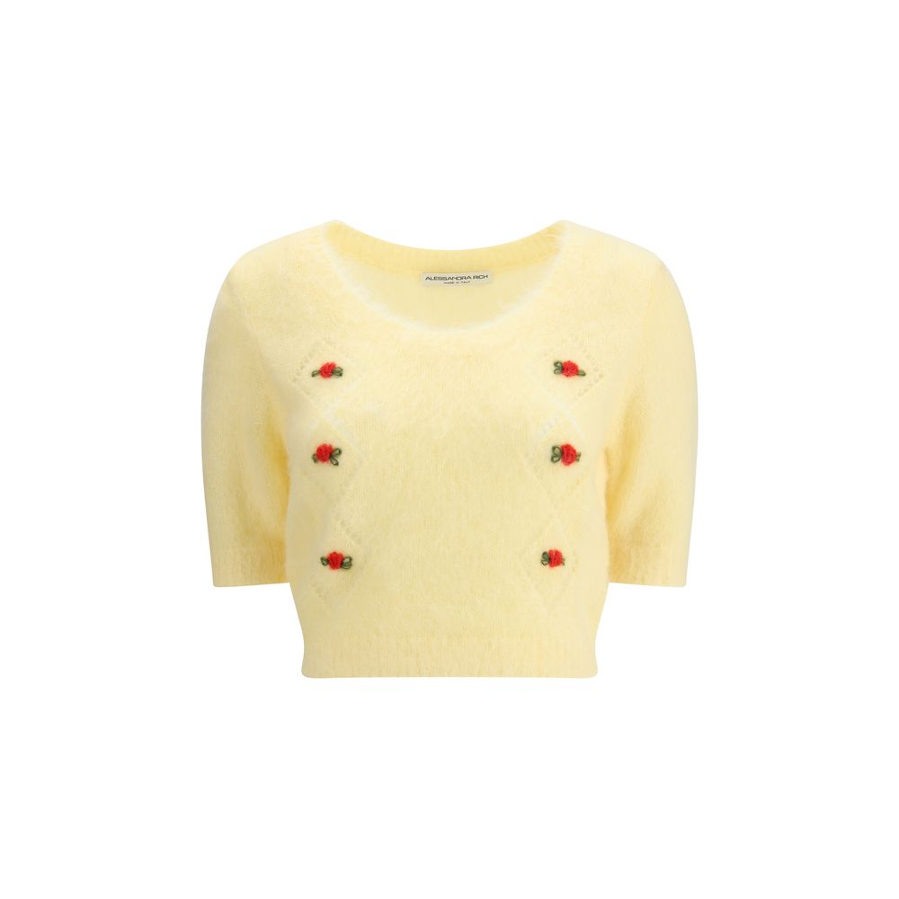 Pull Alessandra Rich mohair beige