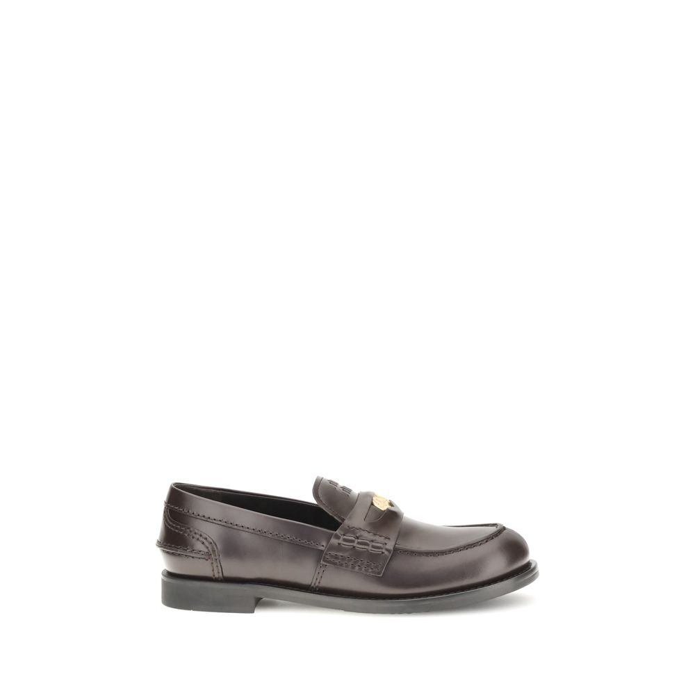 Loafers Miu Miu cuir noires