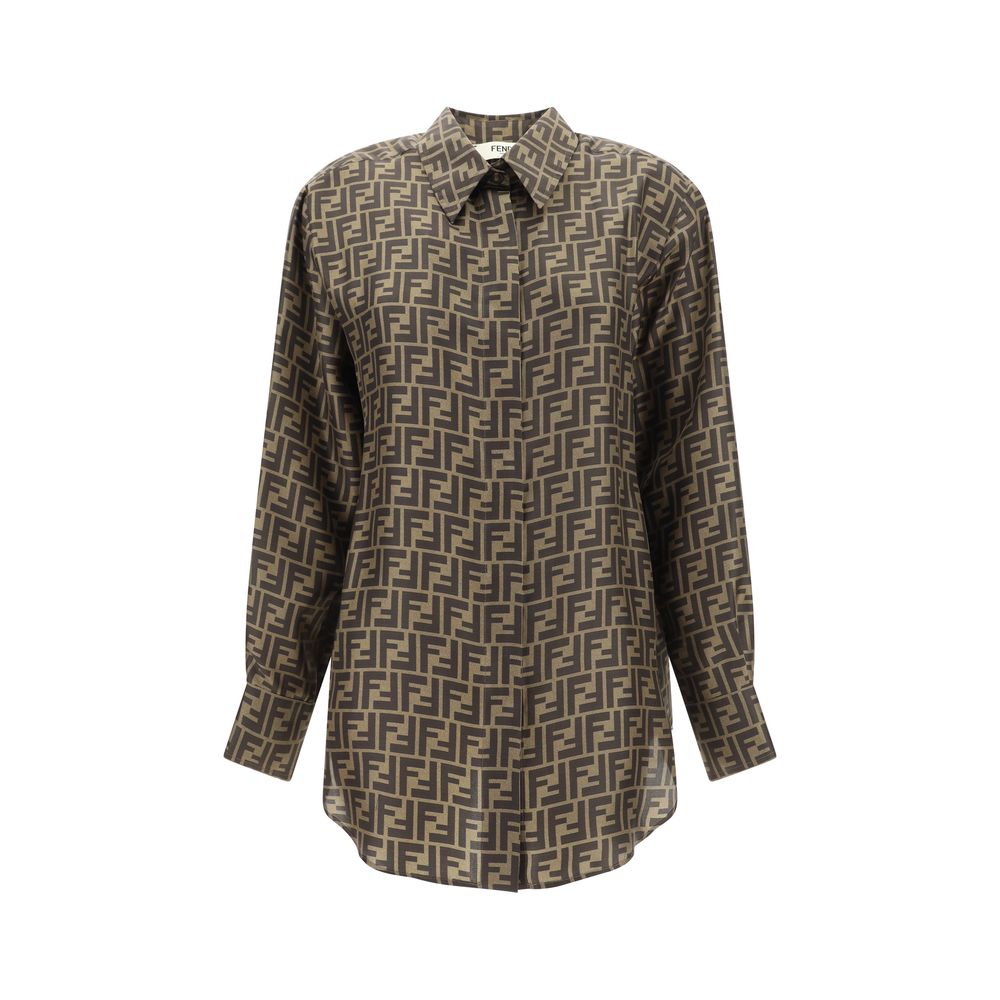 Chemise Fendi en soie imprimée