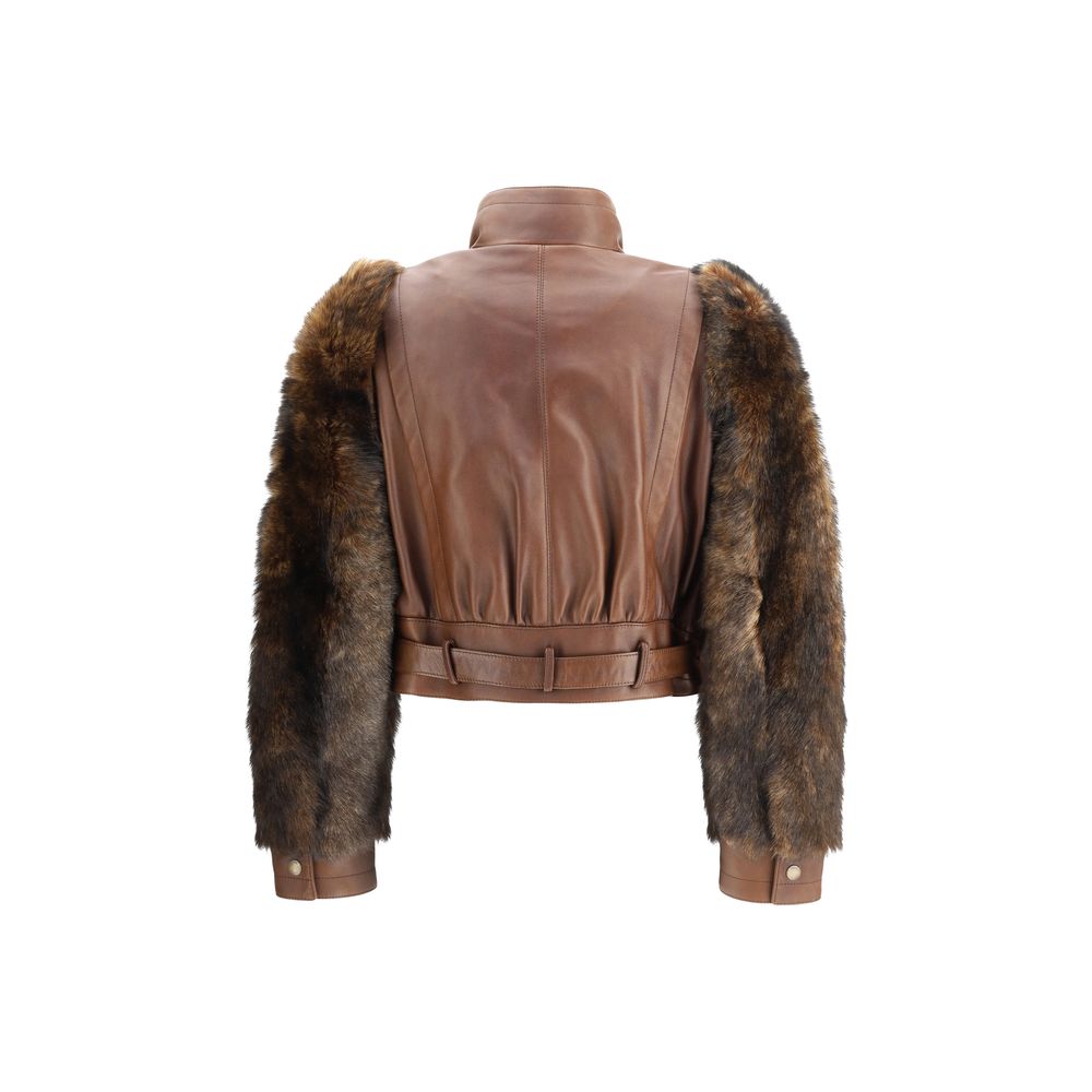 Veste Chloé en cuir marron