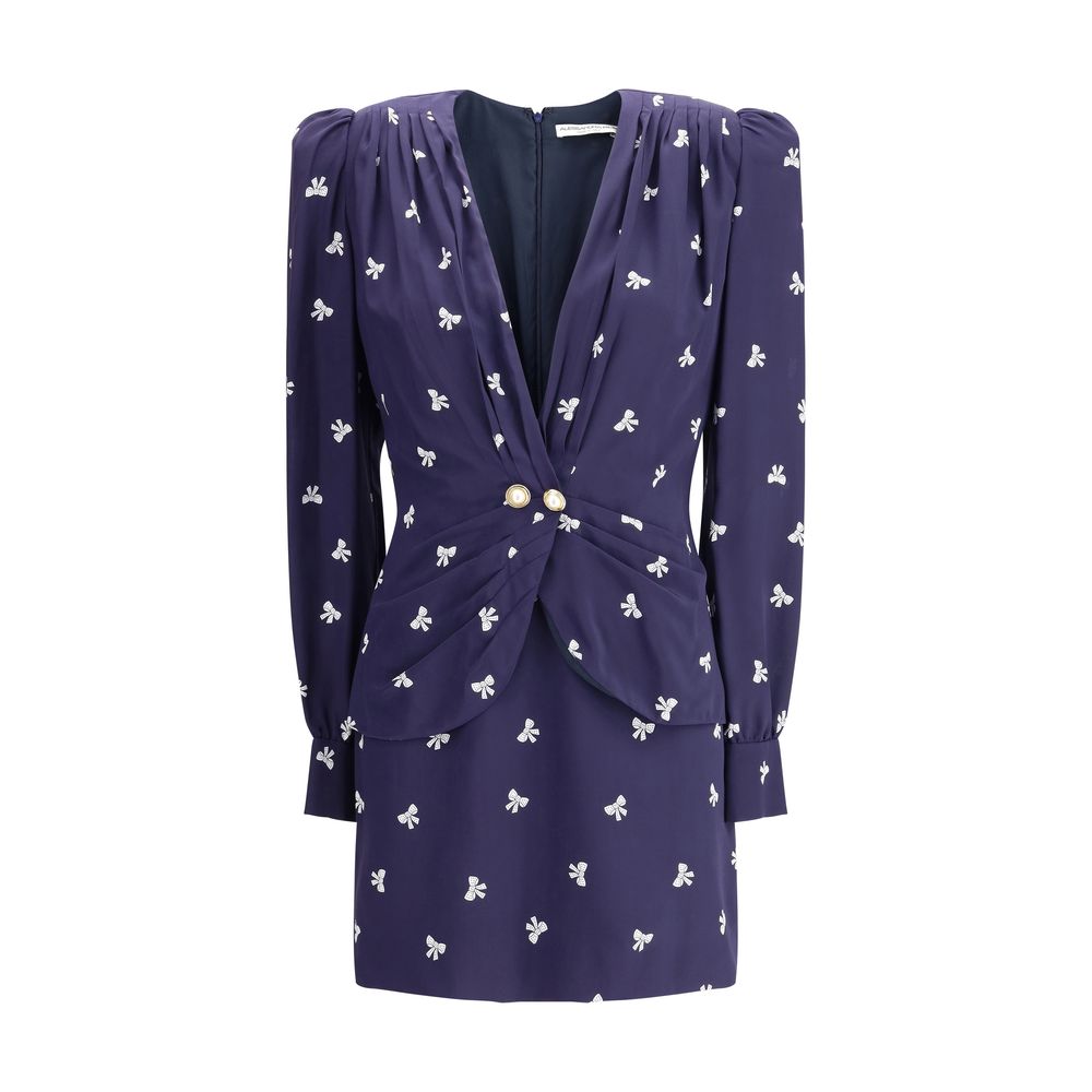 Robe Alessandra Rich à motifs nœuds multicolore