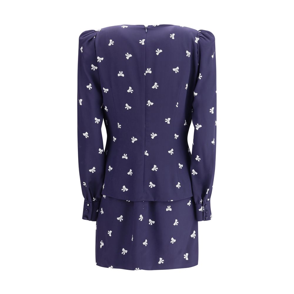 Robe Alessandra Rich à motifs nœuds multicolore