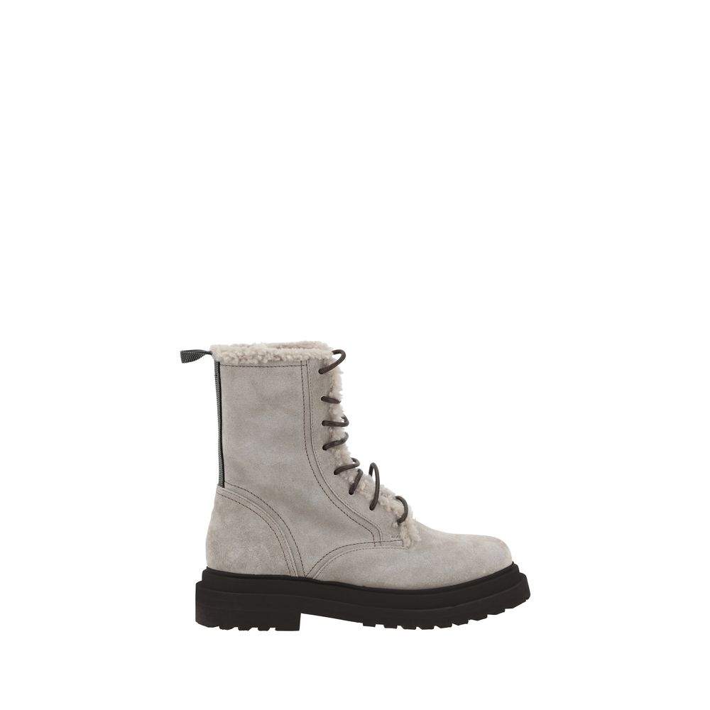 Bottines Brunello Cucinelli en cuir marron