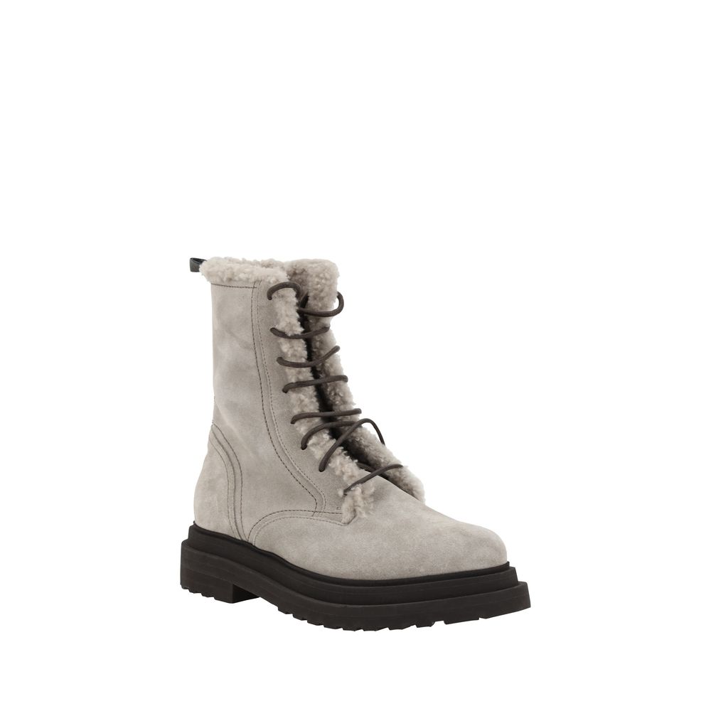 Bottines Brunello Cucinelli en cuir marron