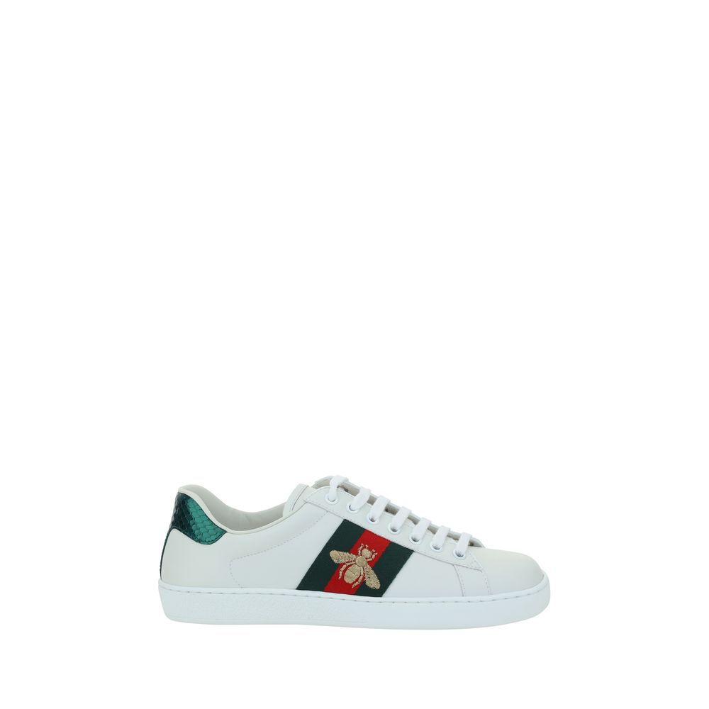 Baskets Gucci avec abeille beige