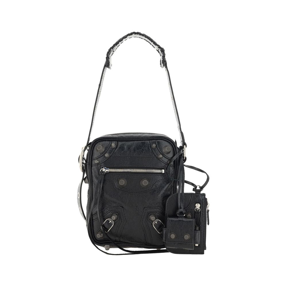 Sac bandoulière Balenciaga Le Cagole métallisé