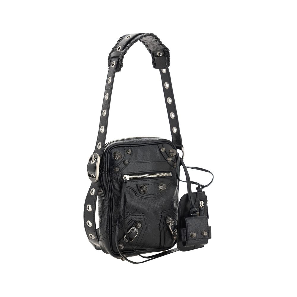 Sac bandoulière Balenciaga Le Cagole métallisé