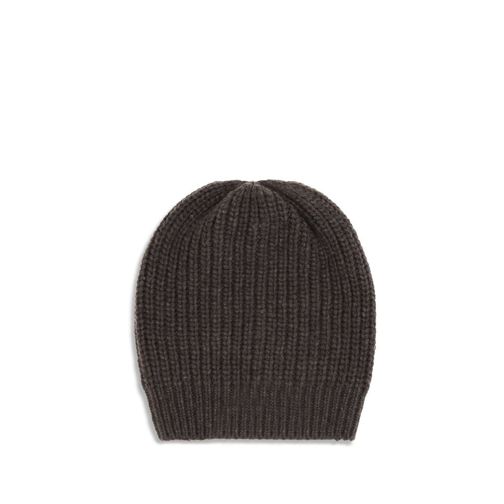 Bonnet Brunello Cucinelli en cachemire noir