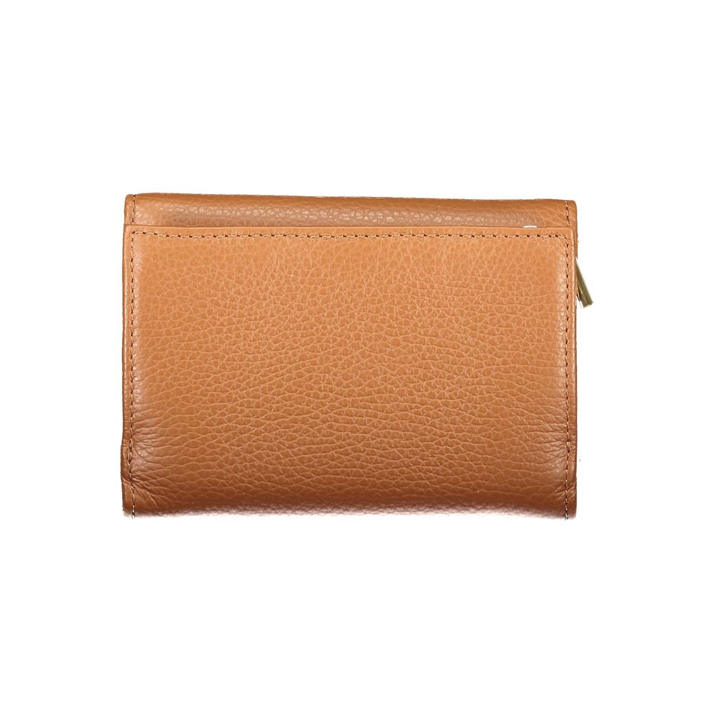 Portefeuille Coccinelle Metallic Soft marron