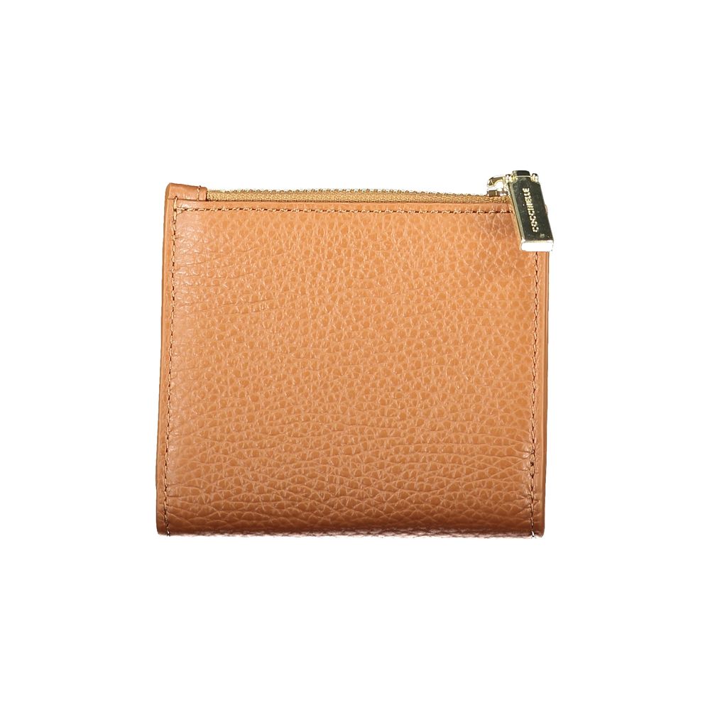 Portefeuille Coccinelle Metallic Soft marron