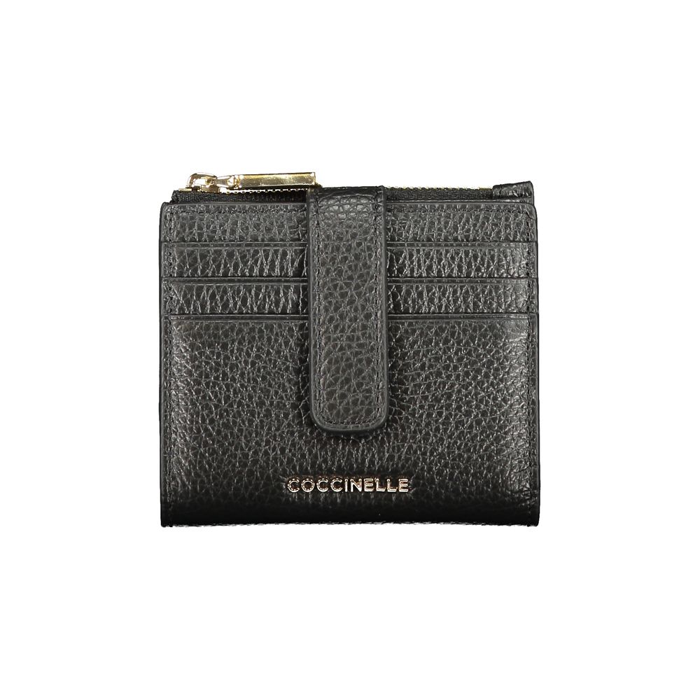 Portefeuille Coccinelle Metallic Soft noir