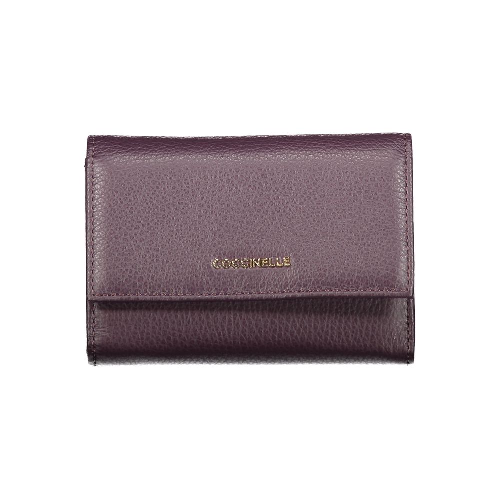 Portefeuille Coccinelle Metallic Soft violet