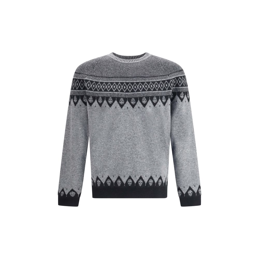 Pull Alexander McQueen à motifs crânes noirs