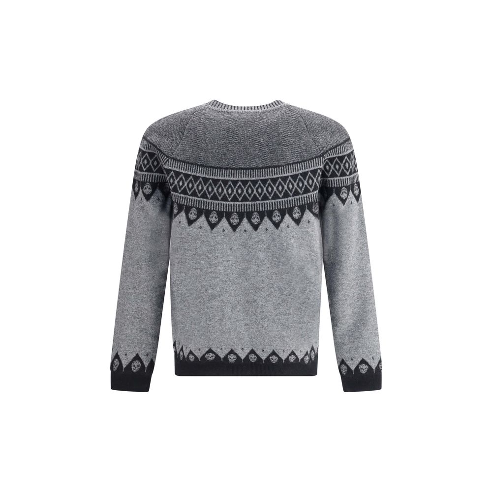 Pull Alexander McQueen à motifs crânes noirs
