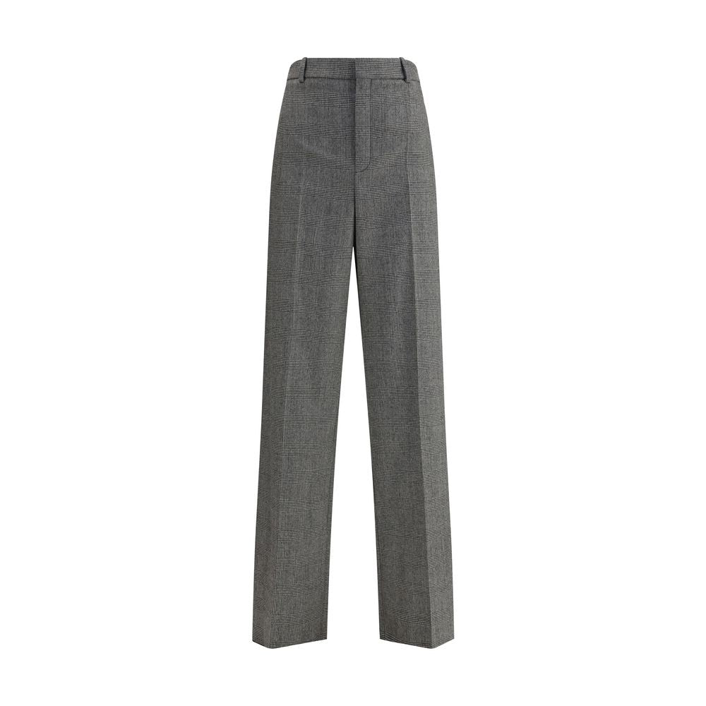 Pantalons Saint Laurent Prince de Galles gris