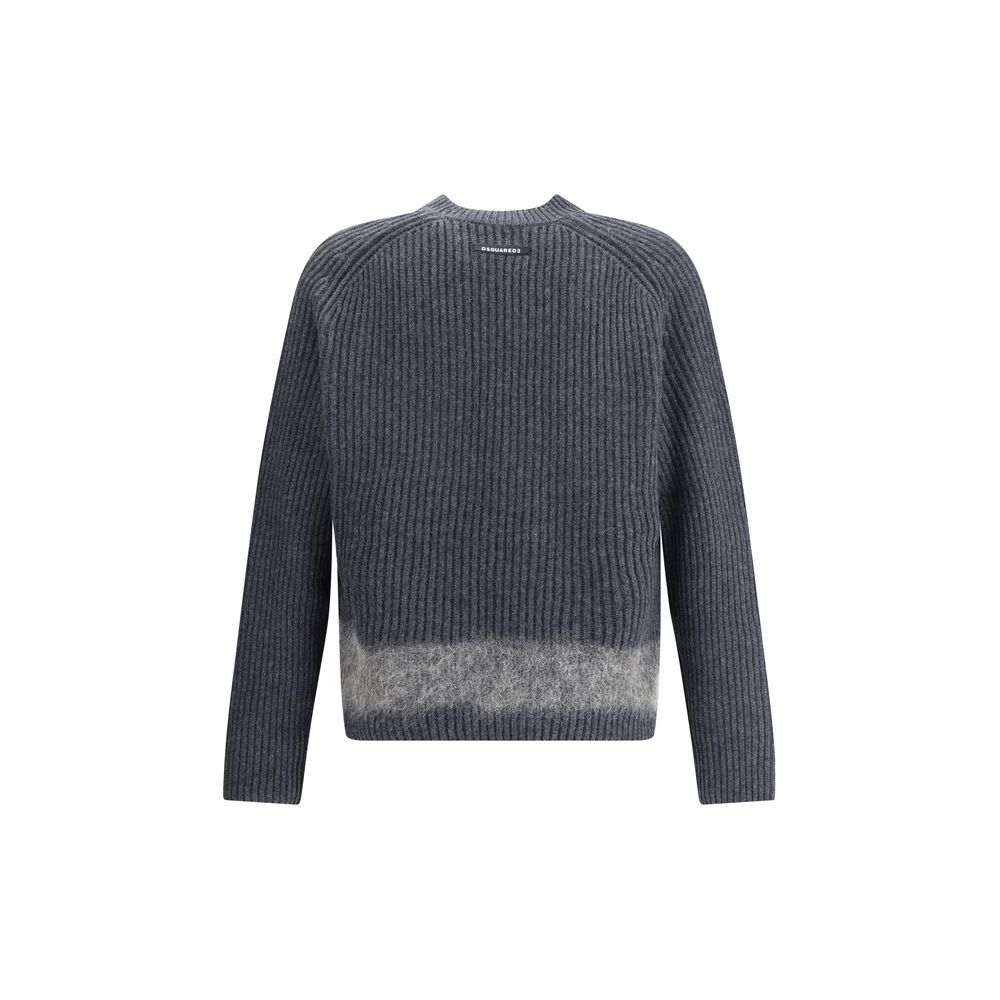 Pull Dsquared2 côtelé bleu