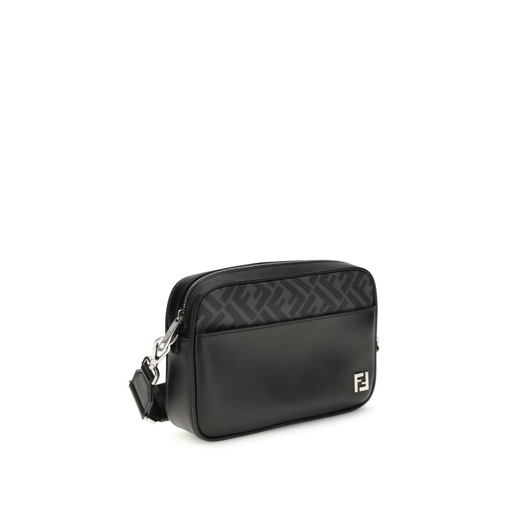 Sac Fendi FF cuir et toile noir