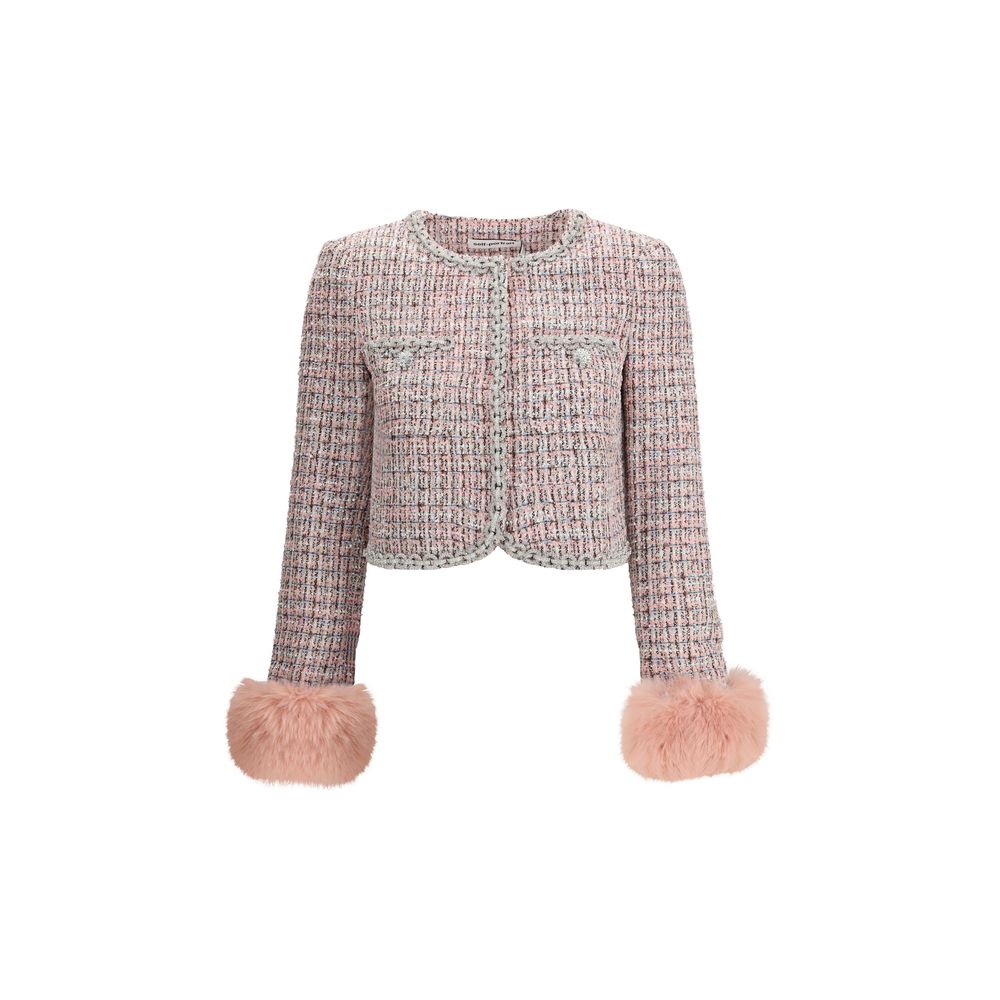 Veste Self-Portrait Bouclé noire