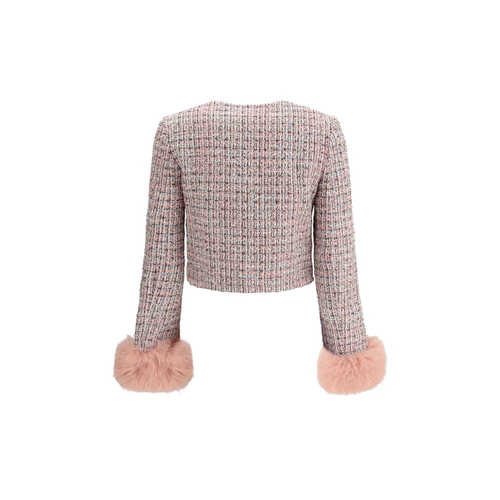 Veste Self-Portrait Bouclé noire