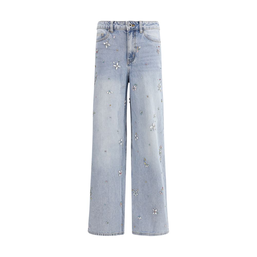 Jeans Self-Portrait large en denim