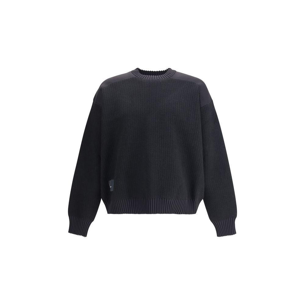 Pull Y-3 Wool padded crew gris