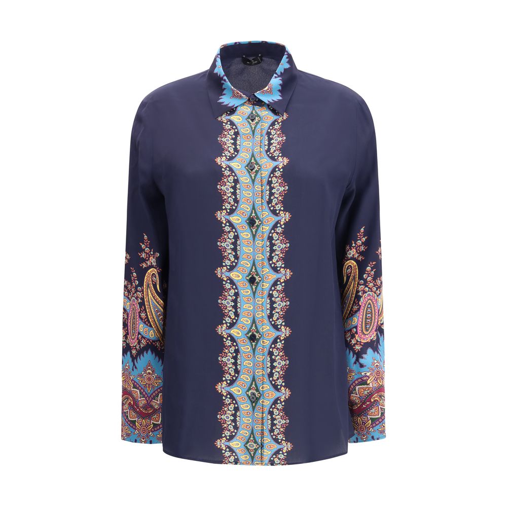 Chemise Etro en soie à imprimé paisley multicolore