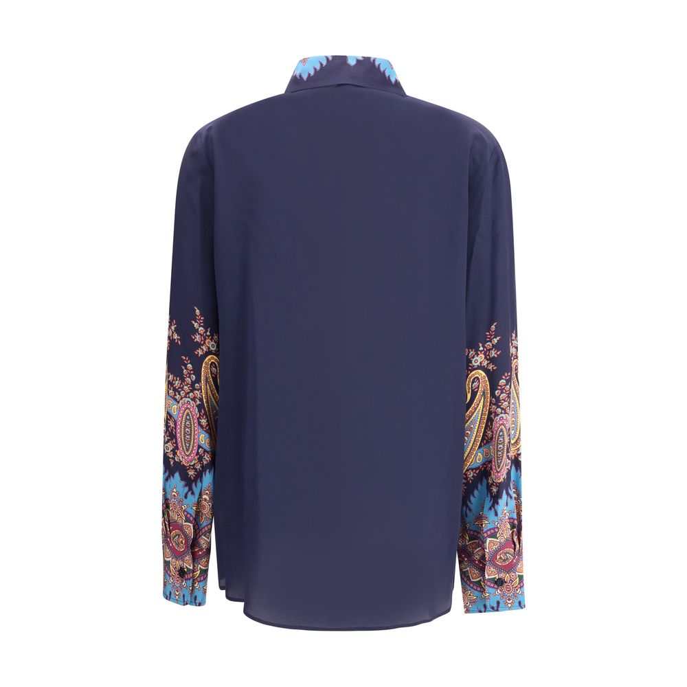 Chemise Etro en soie à imprimé paisley multicolore