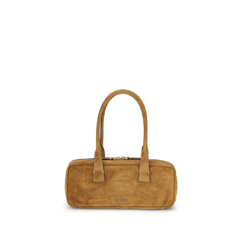 Sac épaule Staud Dude en daim beige
