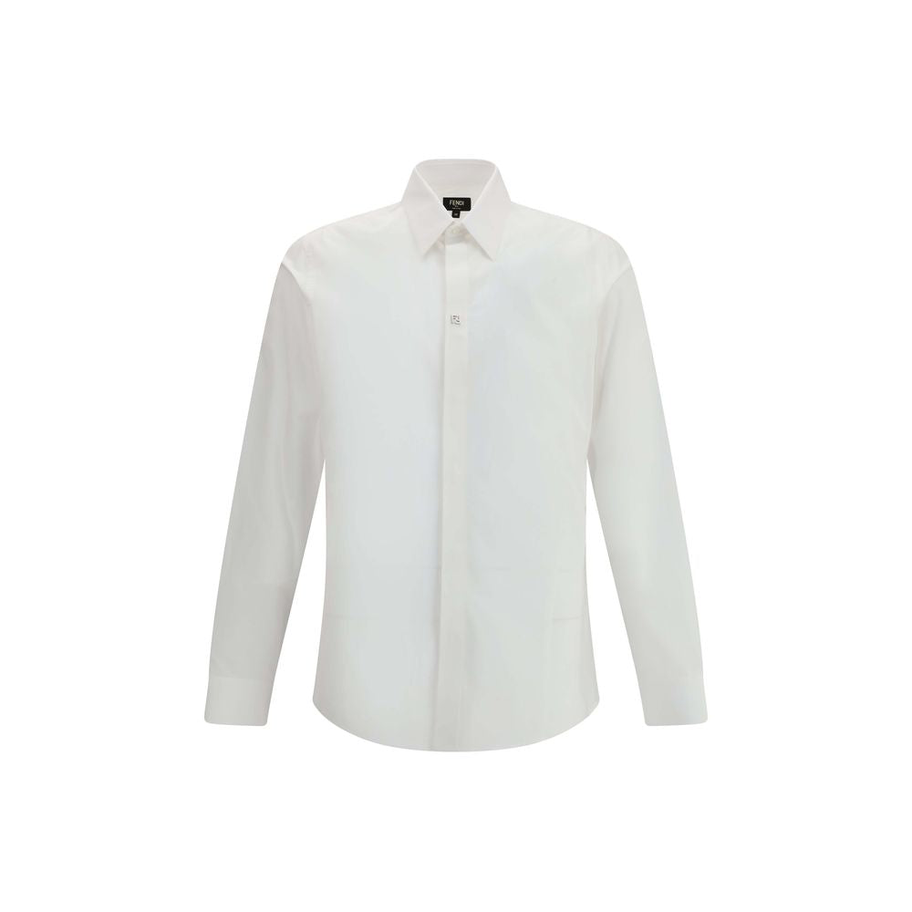 Chemise Fendi avec détail FF blanche