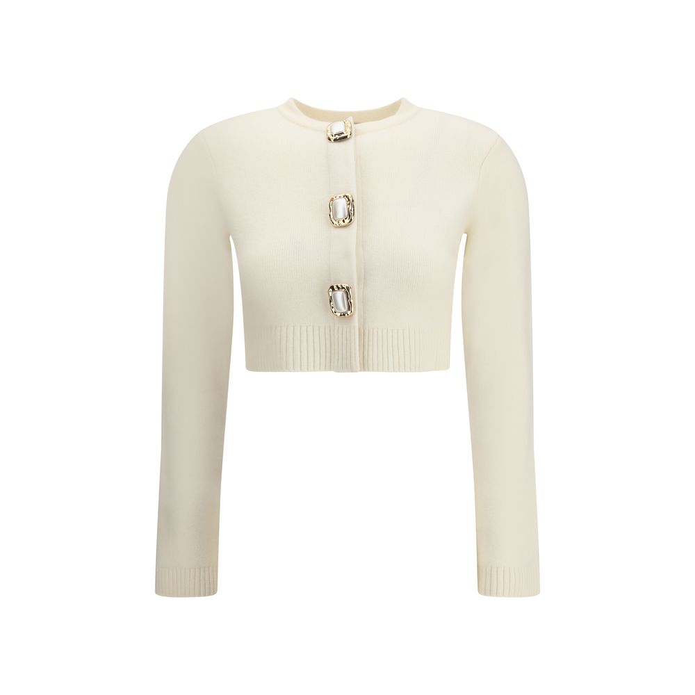 Cardigan Self-Portrait en laine gris