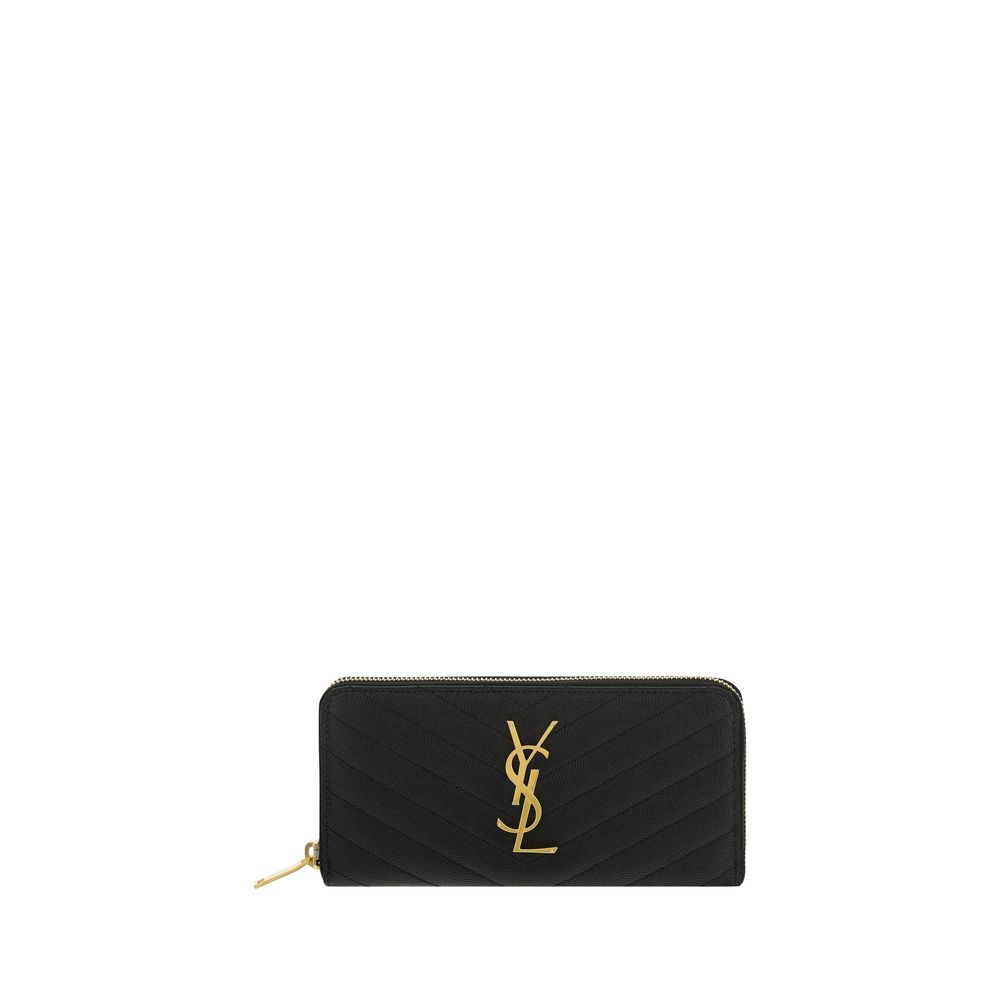 Portefeuille Saint Laurent matelassé noir