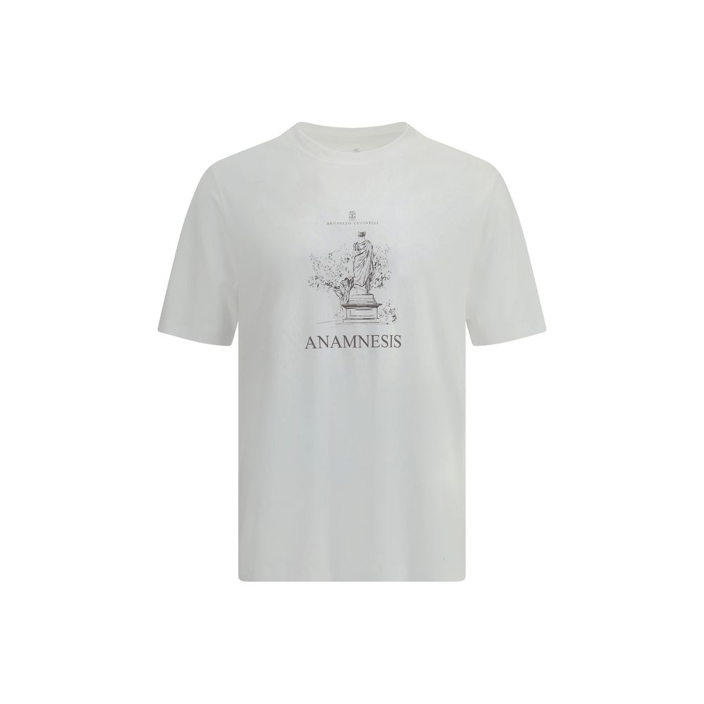 T-shirt Brunello Cucinelli logo gris