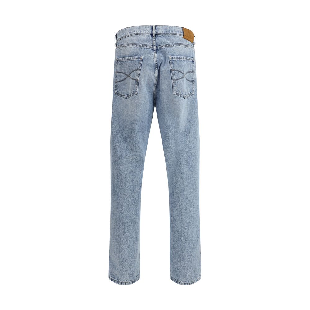 Jeans Brunello Cucinelli droits bleus