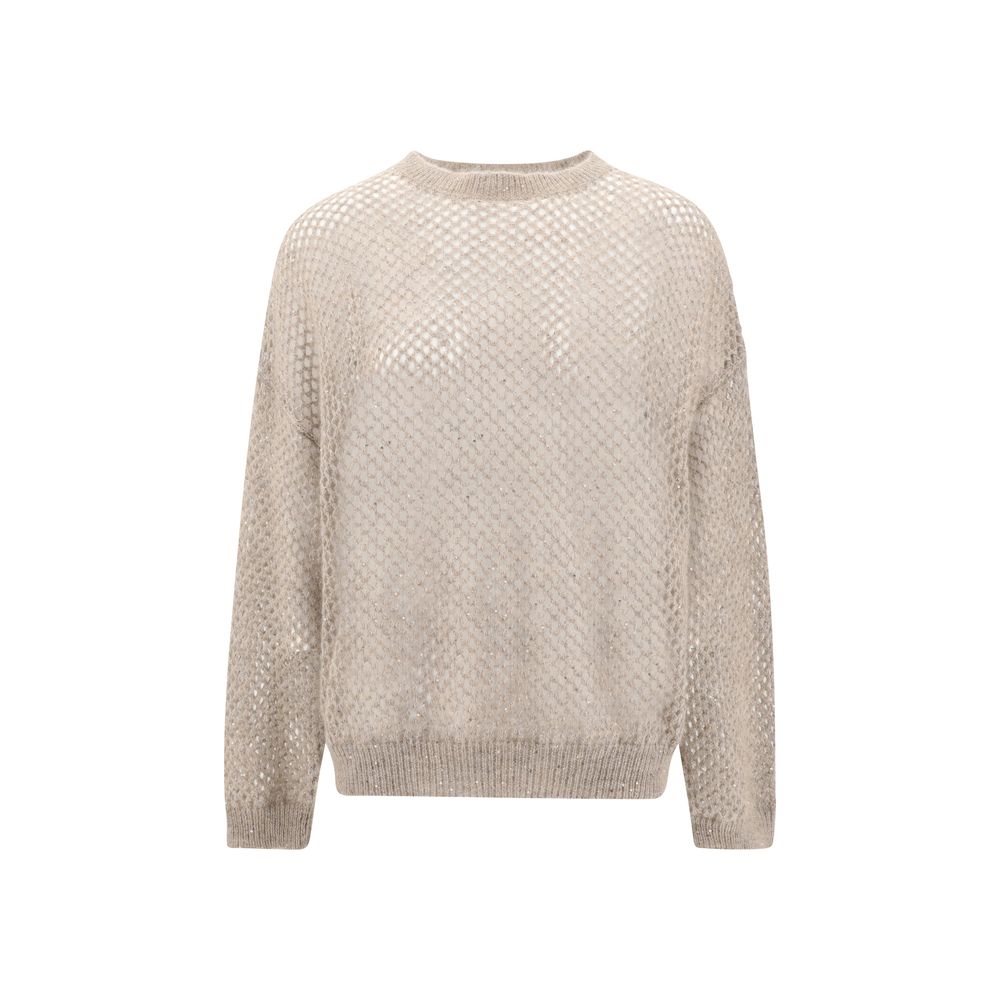Pull Brunello Cucinelli mohair beige
