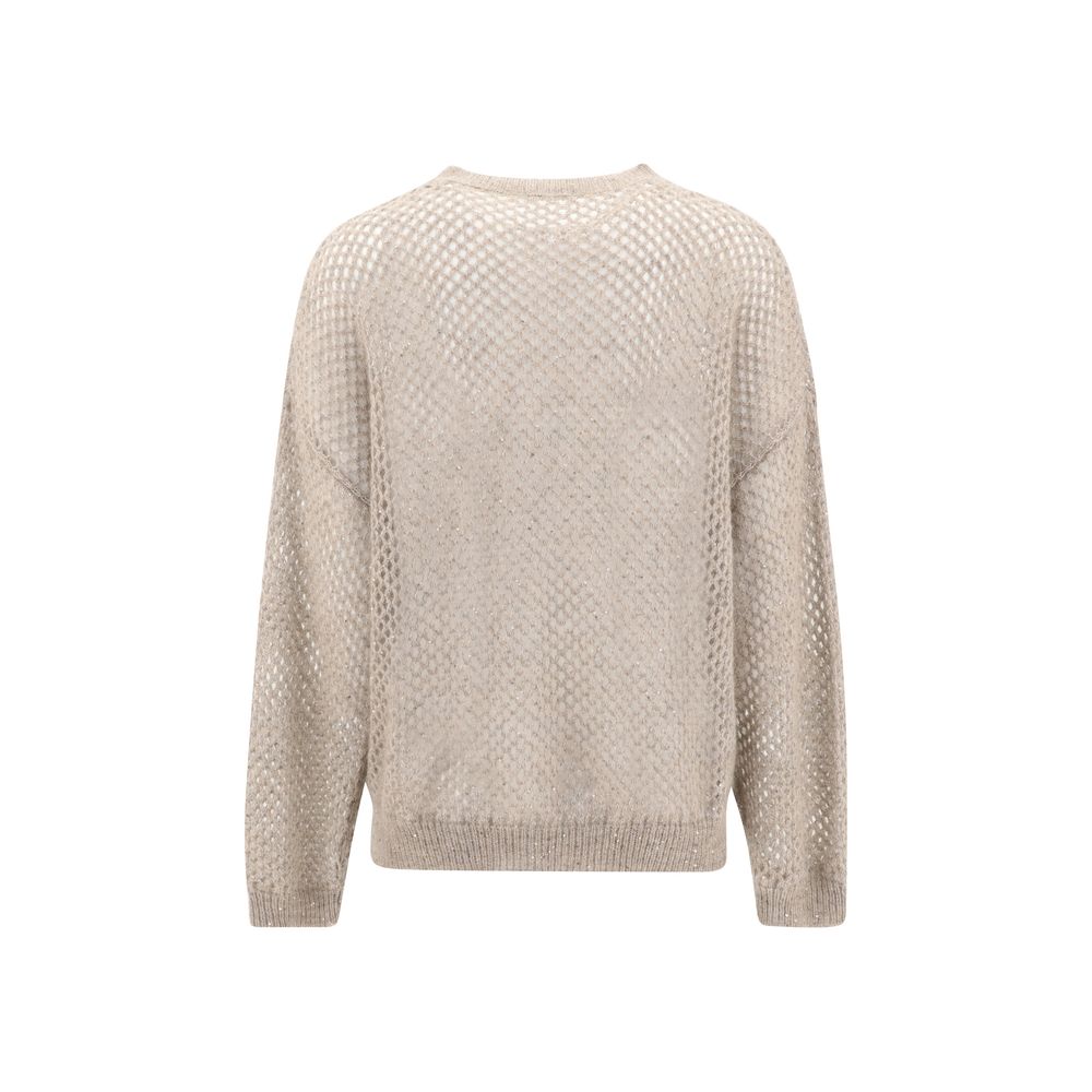 Pull Brunello Cucinelli mohair beige