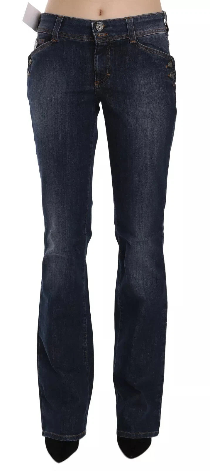 Pantalon GALLIANO flared bleu washed