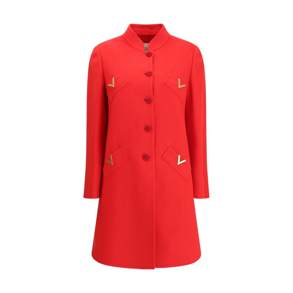 Manteau Valentino en laine vierge noir
