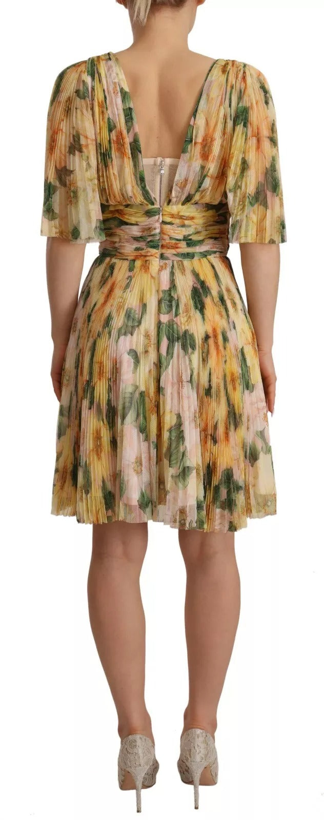 Robe maxi Dolce & Gabbana fleurie jaune