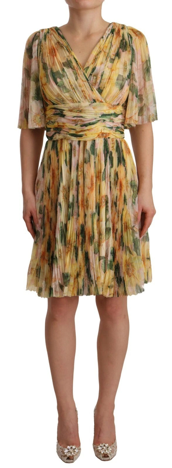 Robe maxi Dolce & Gabbana fleurie jaune