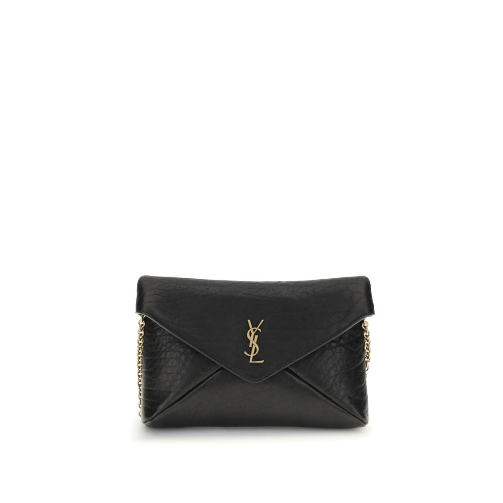 Sac clutch Saint Laurent Cassandre bronzé