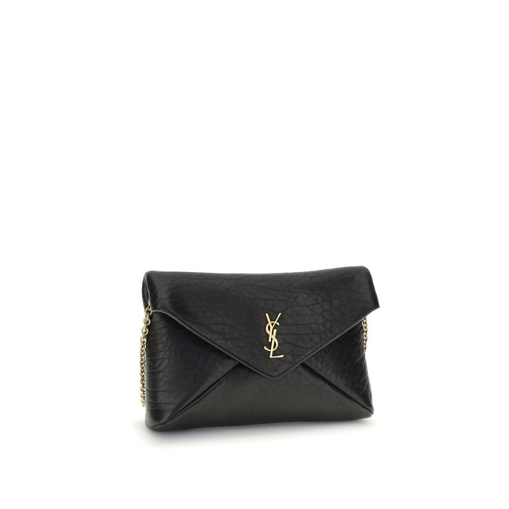 Sac clutch Saint Laurent Cassandre bronzé