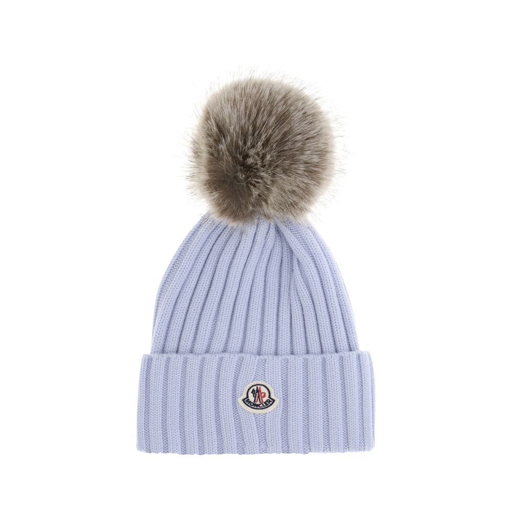 Bonnet Moncler pompon beige