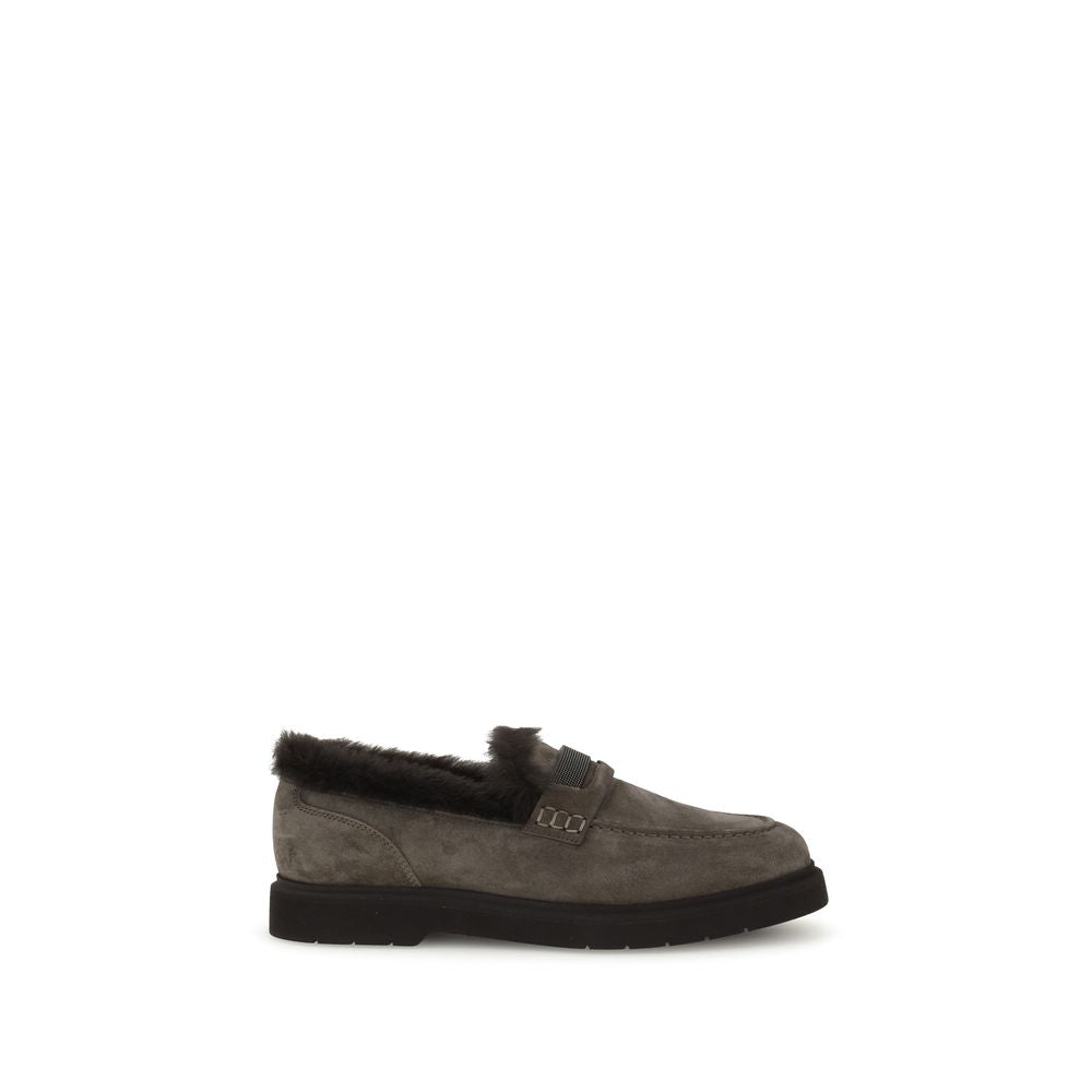 Mocassins Brunello Cucinelli Furry beiges