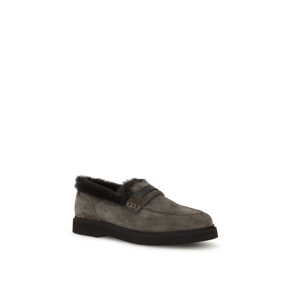 Mocassins Brunello Cucinelli Furry beiges