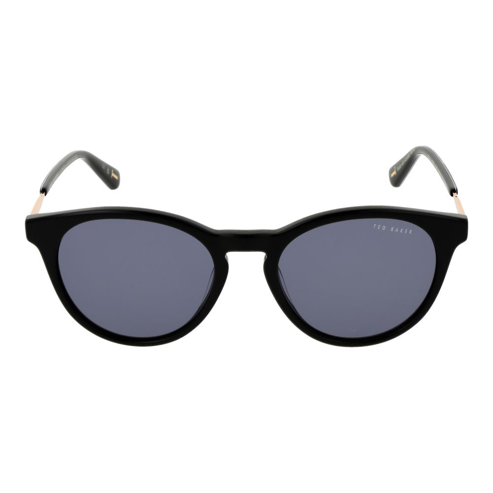 Lunettes de soleil noires rondes