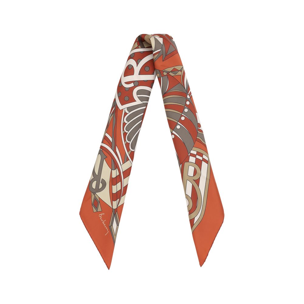 Foulard Burberry Equestrian logo multicolore