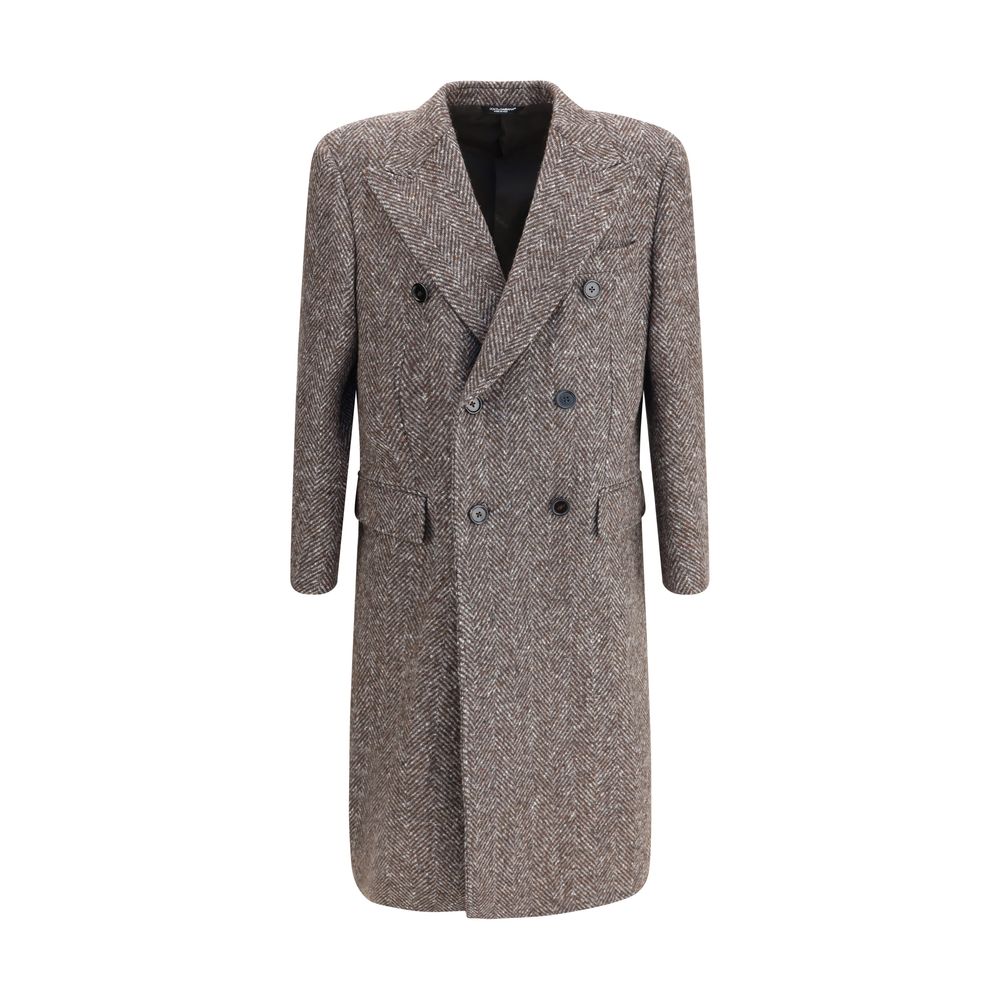 Manteau Dolce&Gabbana à double boutonnage herringbone